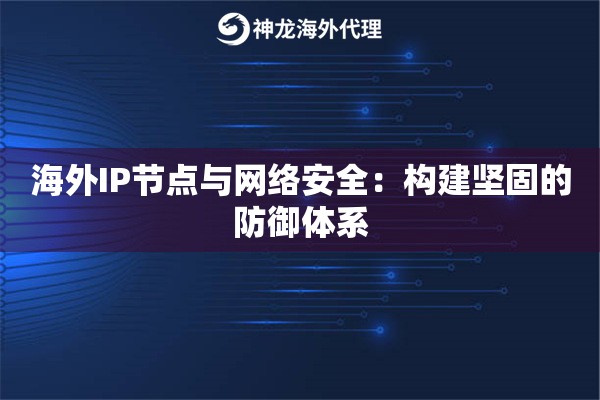 海外IP节点与网络安全：构建坚固的防御体系