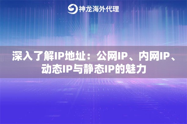 深入了解IP地址：公网IP、内网IP、动态IP与静态IP的魅力