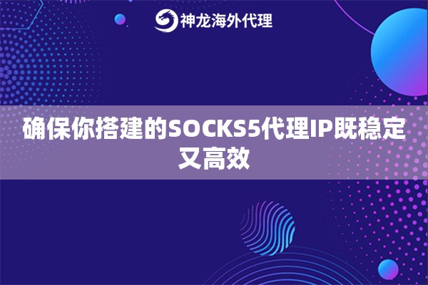 确保你搭建的SOCKS5代理IP既稳定又高效