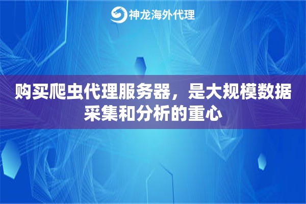 购买爬虫代理服务器，是大规模数据采集和分析的重心