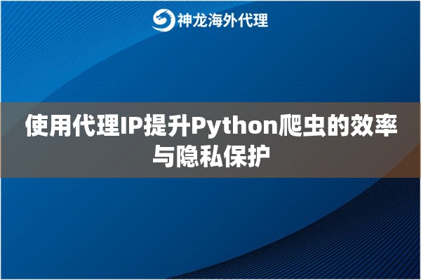 使用代理IP提升Python爬虫的效率与隐私保护