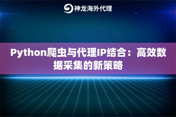 Python爬虫与代理IP结合：高效数据采集的新策略