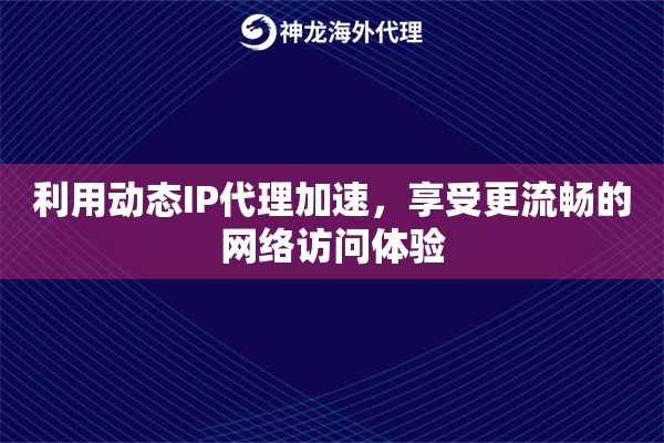 利用动态IP代理加速，享受更流畅的网络访问体验