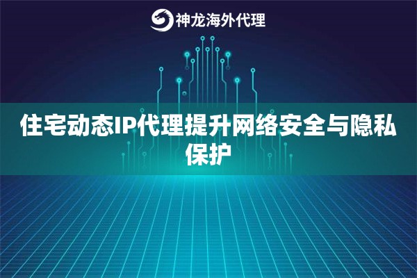 住宅动态IP代理提升网络安全与隐私保护