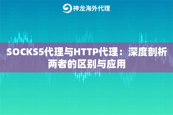 SOCKS5代理与HTTP代理：深度剖析两者的区别与应用