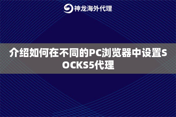 介绍如何在不同的PC浏览器中设置SOCKS5代理