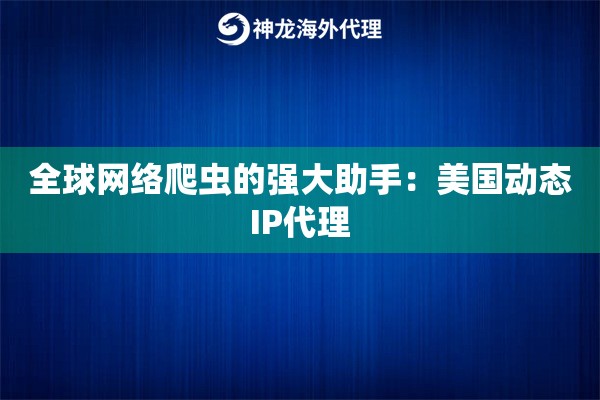 全球网络爬虫的强大助手：美国动态IP代理