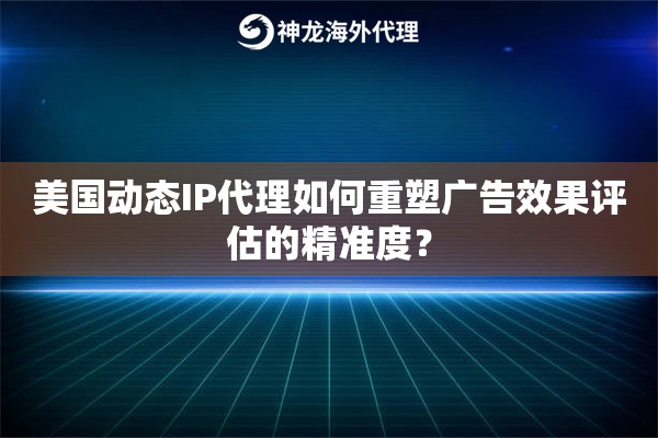 美国动态IP代理如何重塑广告效果评估的精准度？