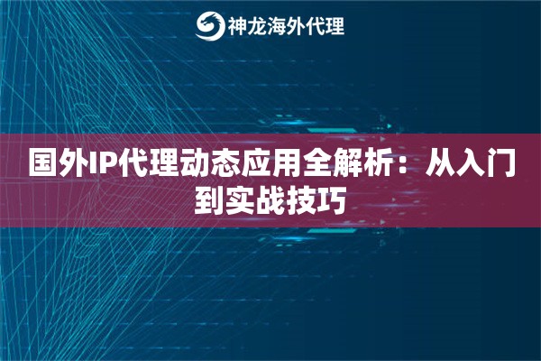 国外IP代理动态应用全解析：从入门到实战技巧