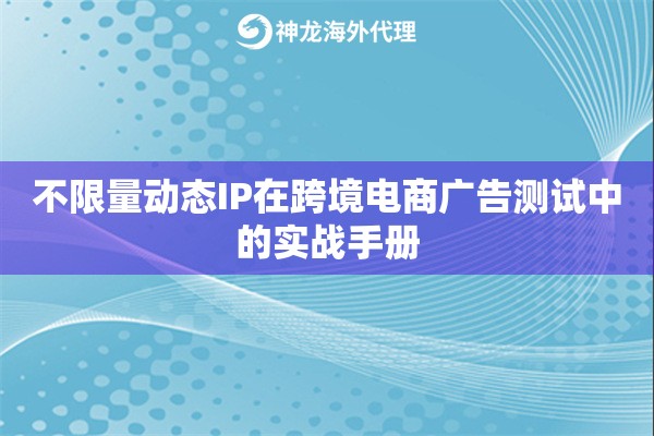 不限量动态IP在跨境电商广告测试中的实战手册