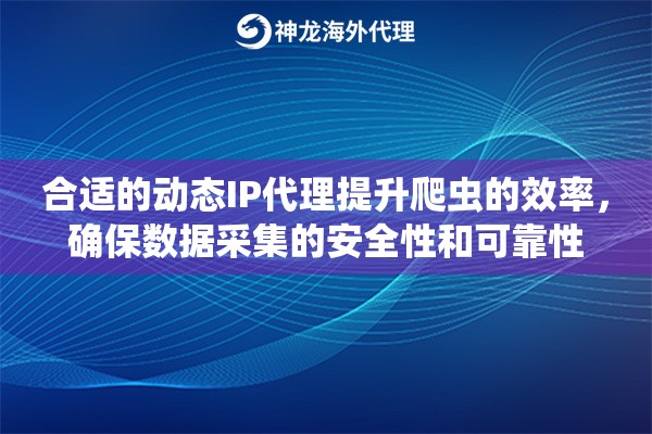 合适的动态IP代理提升爬虫的效率，确保数据采集的安全性和可靠性