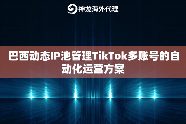 巴西动态IP池管理TikTok多账号的自动化运营方案