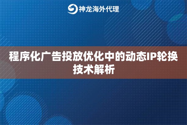 程序化广告投放优化中的动态IP轮换技术解析