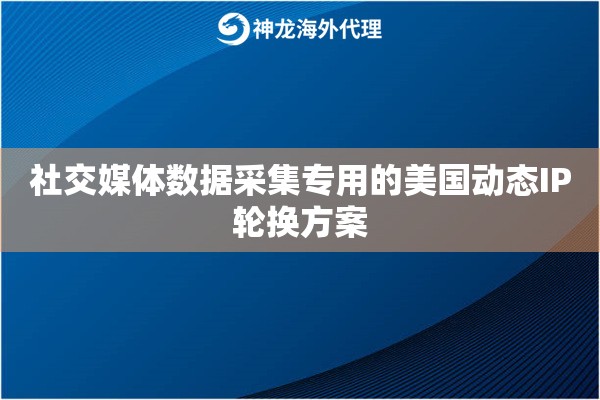 社交媒体数据采集专用的美国动态IP轮换方案