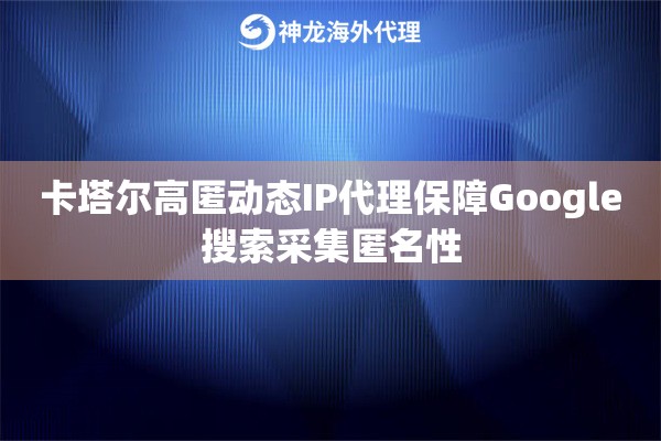 卡塔尔高匿动态IP代理保障Google搜索采集匿名性