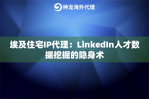 埃及住宅IP代理：LinkedIn人才数据挖掘的隐身术