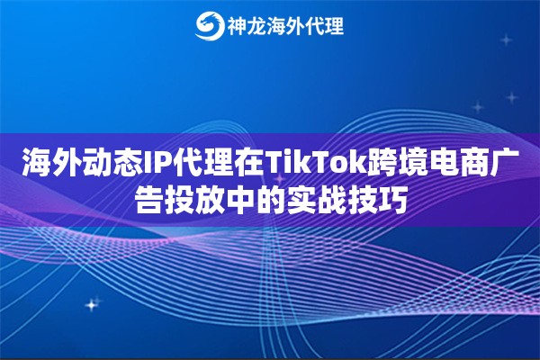 海外动态IP代理在TikTok跨境电商广告投放中的实战技巧