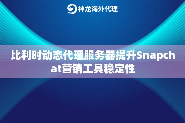 比利时动态代理服务器提升Snapchat营销工具稳定性