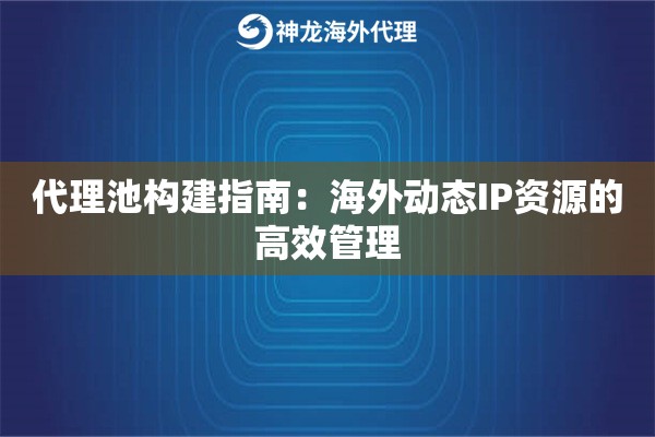 代理池构建指南：海外动态IP资源的高效管理